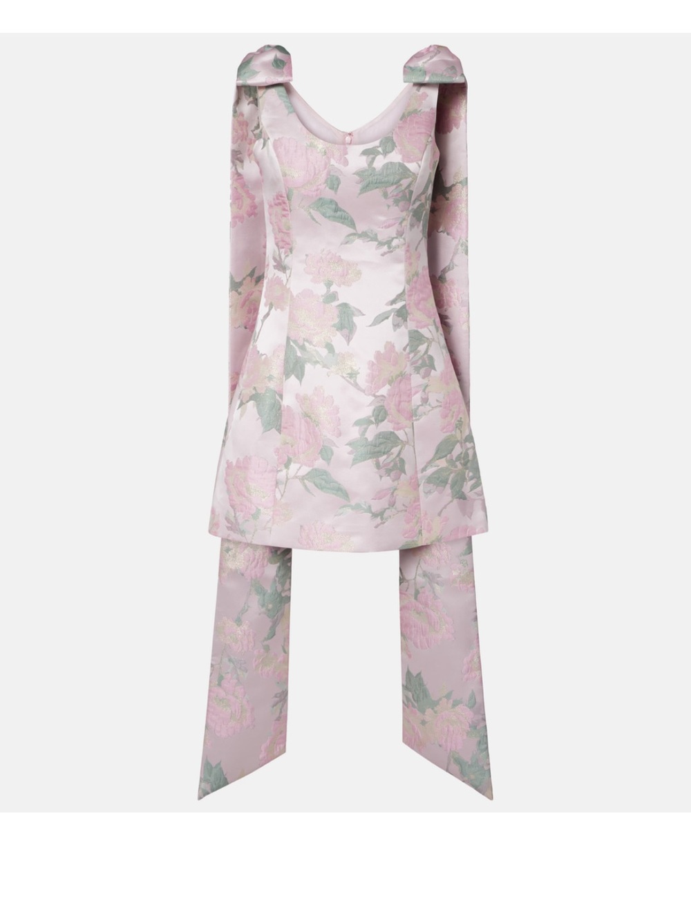 Markarian Pink Gita Floral Brocade Minidress